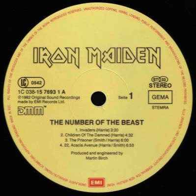 Iron Maiden - The Number Of The Beast (LP) (Near Mint (NM or M-))