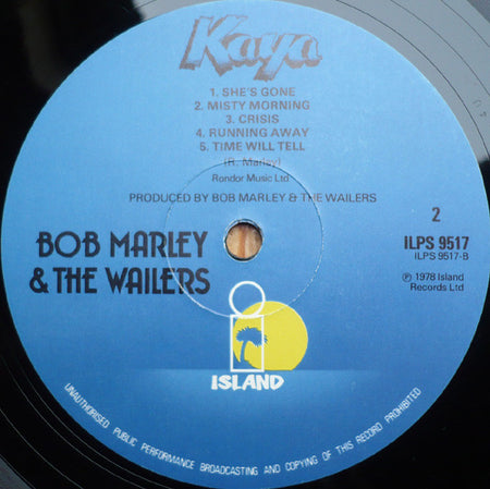 Bob Marley & The Wailers : Kaya (LP, Album, WEA)