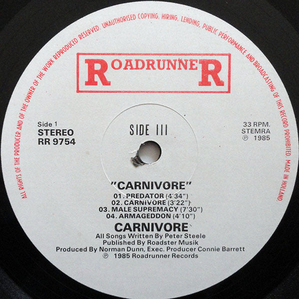 Carnivore : Carnivore (LP, Album)