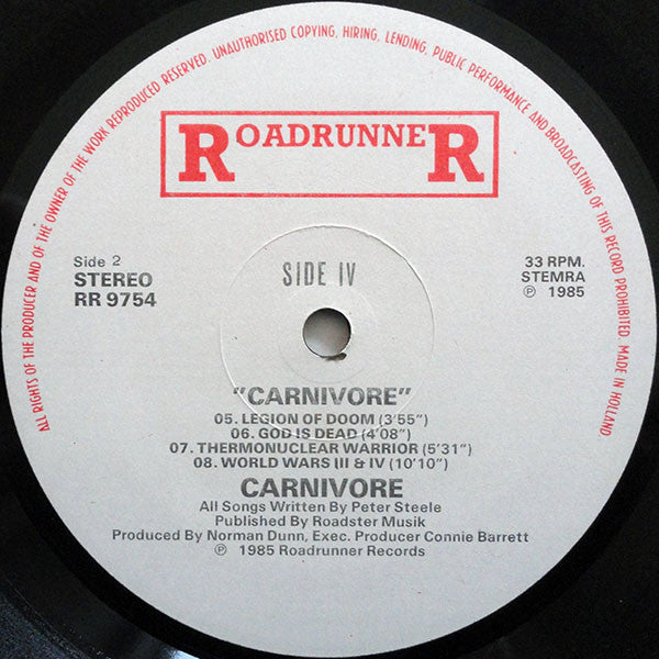 Carnivore : Carnivore (LP, Album)