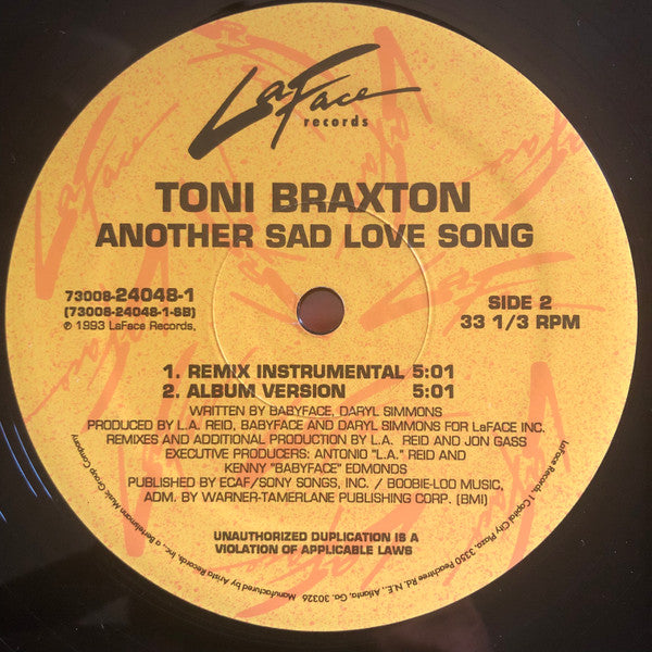 LaFace Records Sad packaging