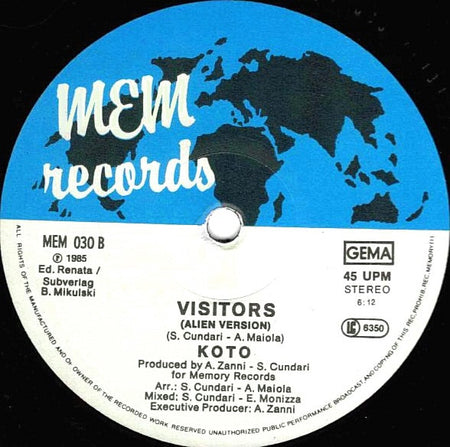 Koto : Visitors (12", Maxi)