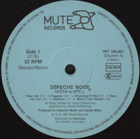 Depeche Mode : Speak & Spell (LP, Album)
