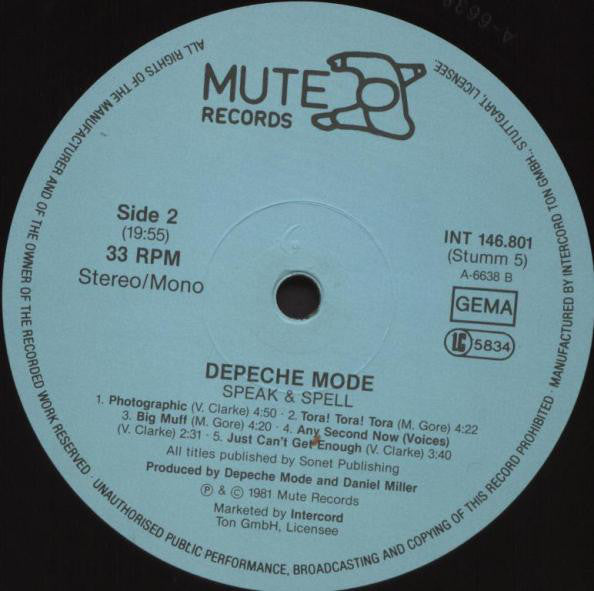 Depeche Mode : Speak & Spell (LP, Album)