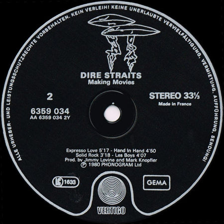 Dire Straits : Making Movies (LP, Album, Bla)