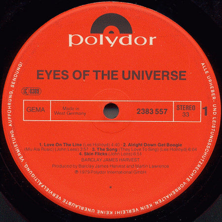 Barclay James Harvest : Eyes Of The Universe (LP, Album)