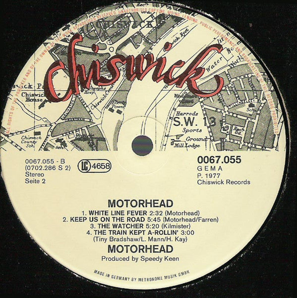 Motörhead : Motörhead (LP, Album, Map)