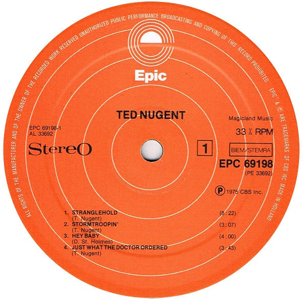 Ted Nugent : Ted Nugent (LP, Album, RE)