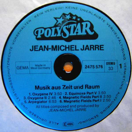 Jean-Michel Jarre : Musik Aus Zeit Und Raum (LP, Comp)