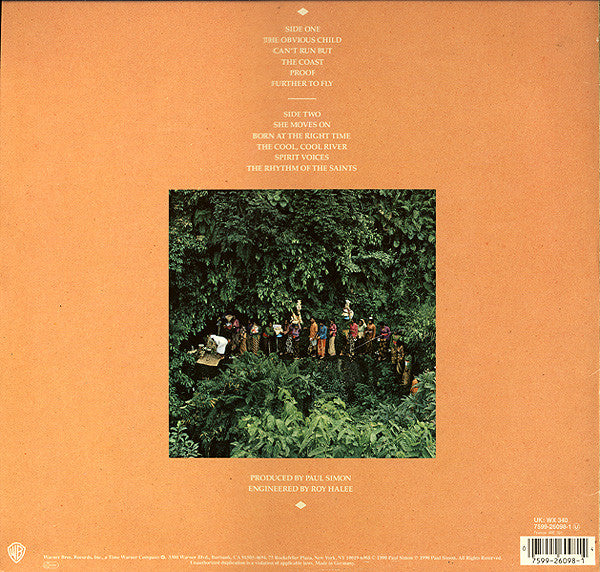Paul Simon : The Rhythm Of The Saints (LP, Album, Als)