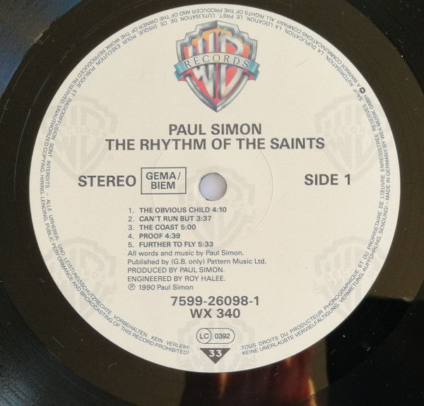 Paul Simon : The Rhythm Of The Saints (LP, Album, Als)