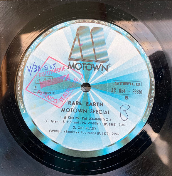 Rare Earth : Motown Special Rare Earth (LP, Comp, RE)