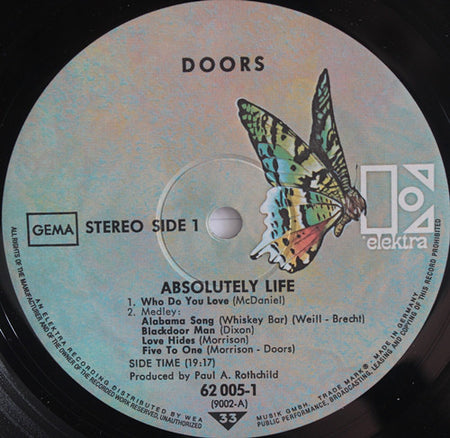 The Doors : Absolutely Live (2xLP, Album, M/Print, RE, But)