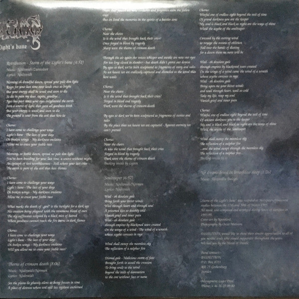 Dissection : Storm Of The Light's Bane (LP, Album, Gat)