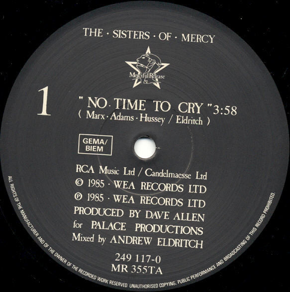The Sisters Of Mercy : No Time To Cry (12", Thi)