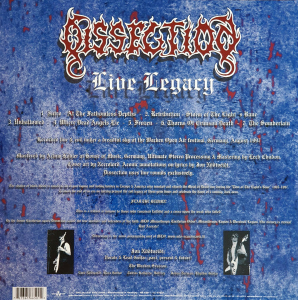 Dissection : Live Legacy (LP, Album)