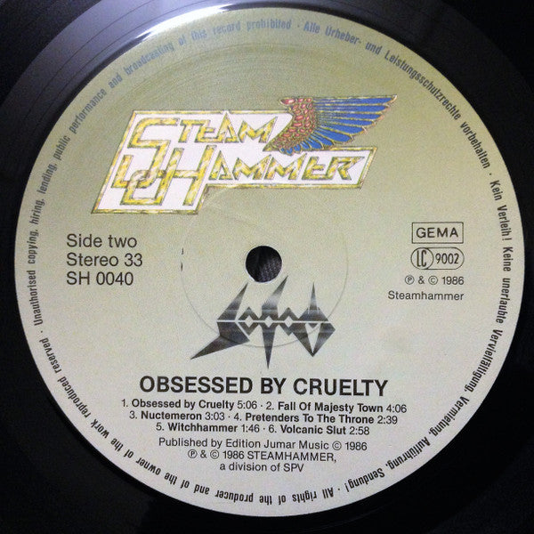 Sodom : Obsessed By Cruelty (LP, Album)