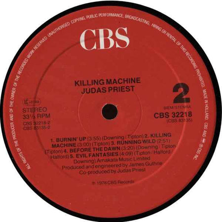 Judas Priest - Killing Machine (LP) (Near Mint (NM or M-))