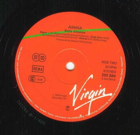 Ashra : Belle Alliance (LP, Album)
