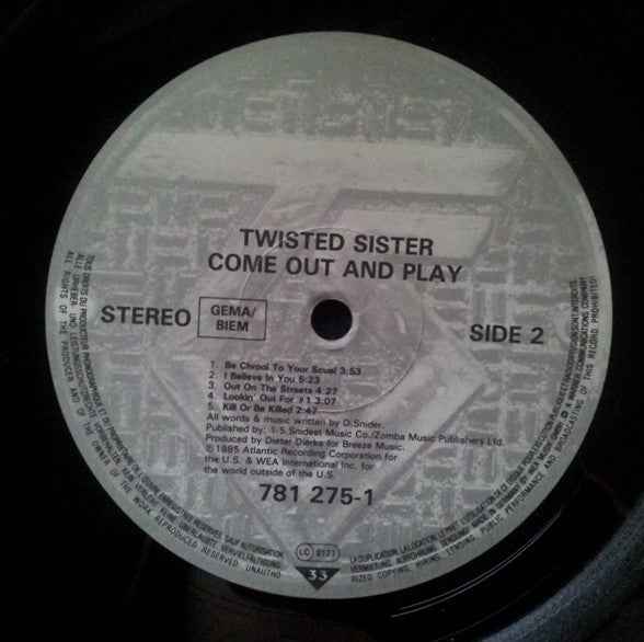 Twisted Sister Come Out And Play (LP) (Near Mint (NM Or M ))