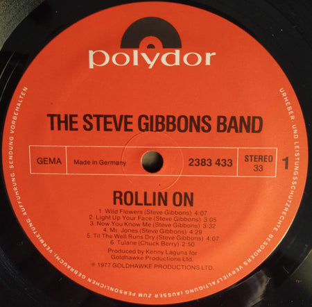 Steve Gibbons Band : Rollin' On (LP, Album)