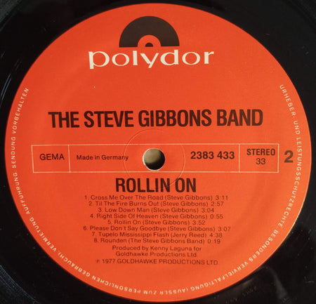 Steve Gibbons Band : Rollin' On (LP, Album)