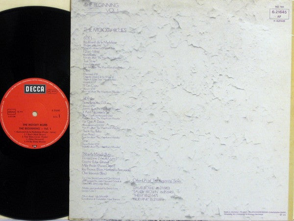 The Moody Blues : The Beginning Vol. 1 (LP, Comp, RE)