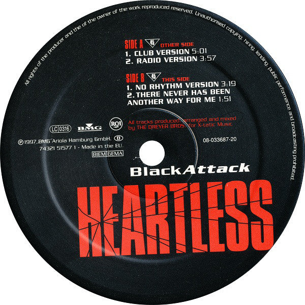 RCA Heartless packaging