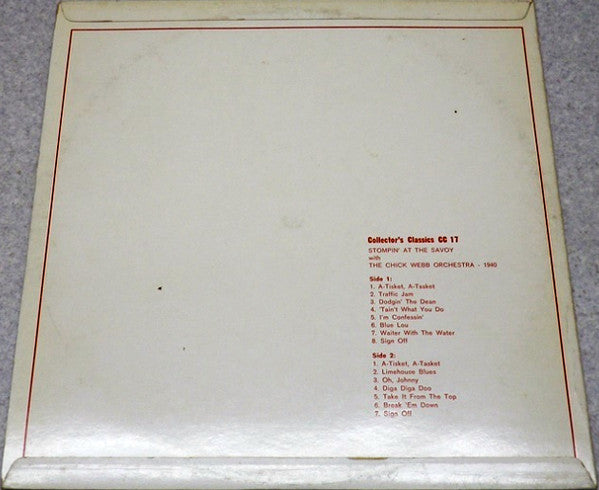 Chick Webb And His Orchestra : Stompin' At The Savoy - 1940 (LP, Comp)