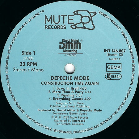 Depeche Mode : Construction Time Again (LP, Album)