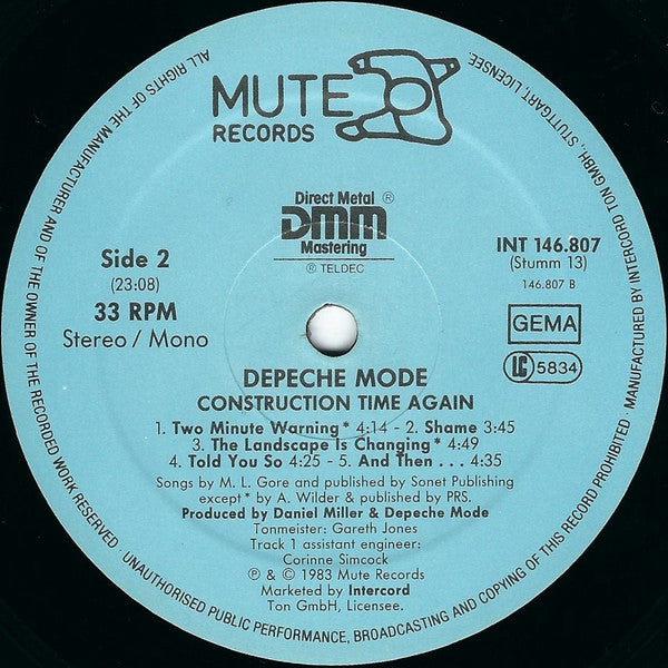 Depeche Mode : Construction Time Again (LP, Album)