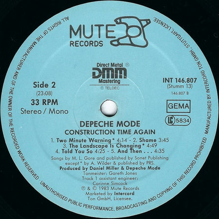 Depeche Mode : Construction Time Again (LP, Album)