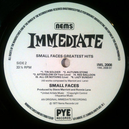 Small Faces : Small Faces' Greatest Hits (LP, Comp)