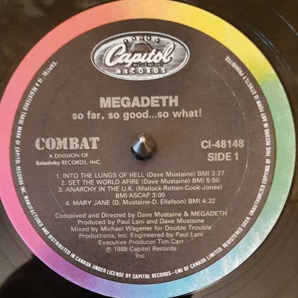 Megadeth - So Far, So Good... So What! (LP) (Very Good Plus (VG+))