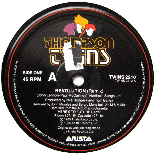 Thompson Twins : Revolution (Remix) (12", Single)
