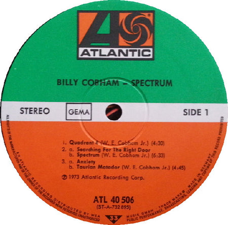 Billy Cobham : Spectrum (LP, Album, Gat)