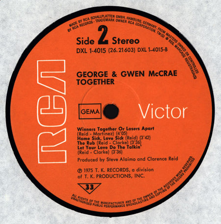 George McCrae & Gwen McCrae : Together (LP, Album)