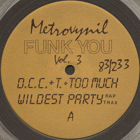 John Davis & Too Much (5) / Supafly (3) : Funk You! Vol. 3 (LP, Comp, Ltd, P/Mixed, Cle)