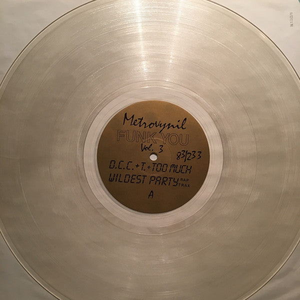 John Davis & Too Much (5) / Supafly (3) : Funk You! Vol. 3 (LP, Comp, Ltd, P/Mixed, Cle)