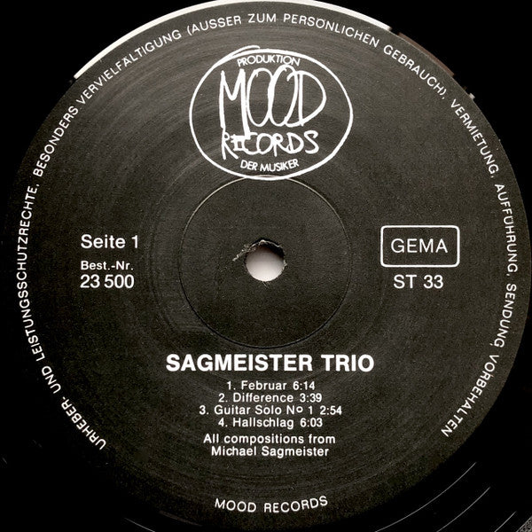 Sagmeister Trio : Sagmeister Trio (LP, Album)