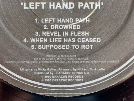 Entombed : Left Hand Path (LP, Album, Ltd, RE)