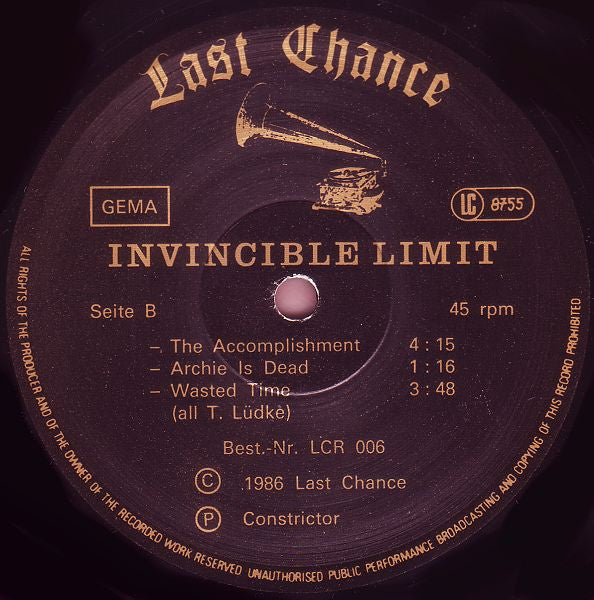 The Invincible Limit : Push! (12", Maxi)
