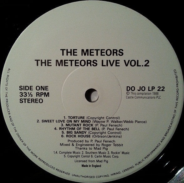 The Meteors (2) : Live II (LP)