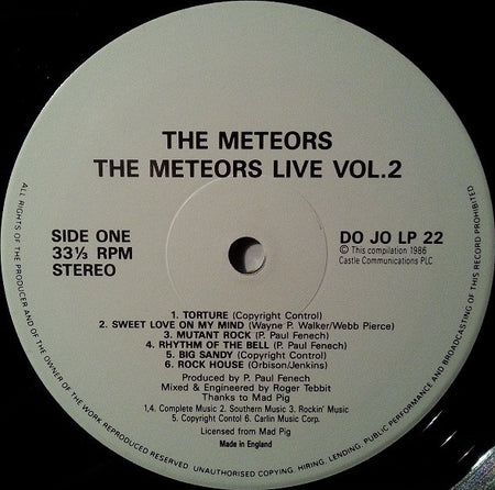 The Meteors (2) : Live II (LP)