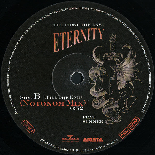 Snap! Feat. Summer : The First The Last Eternity (Till The End) (12", Maxi)