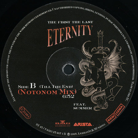 Snap! Feat. Summer : The First The Last Eternity (Till The End) (12", Maxi)
