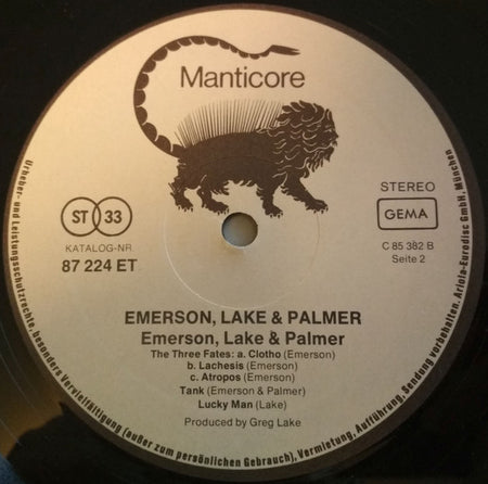 Emerson, Lake & Palmer : Emerson, Lake & Palmer (LP, Album, RE)