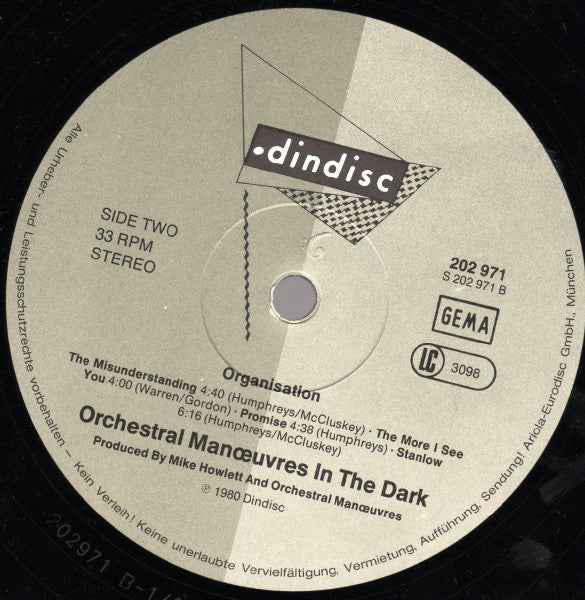 Orchestral Manoeuvres In The Dark Organisation (LP) (Near Mint (NM Or