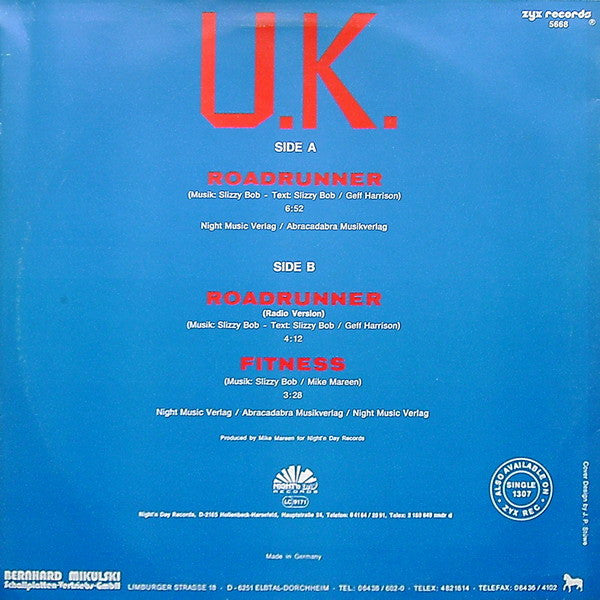 U.K. : Roadrunner (12", Maxi)