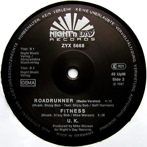 U.K. : Roadrunner (12", Maxi)